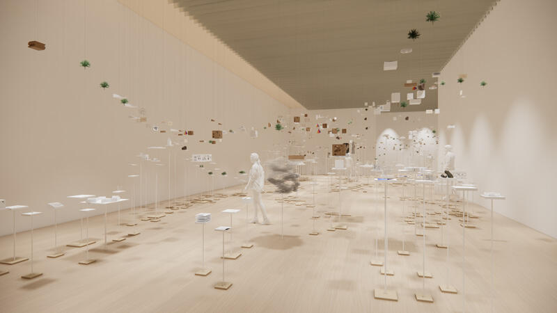 The Forest of Models (rendering of the installation)